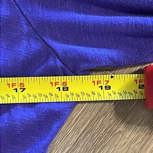 Soft Surroundings Women's Shirt Medium Purple Longline Coastal Grandma Classic - Picture 13 of 15